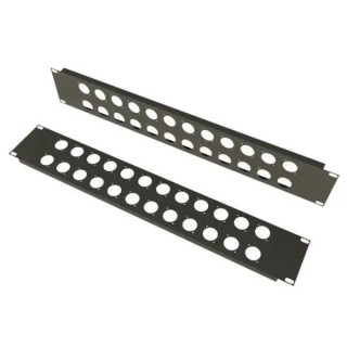 S2CEB Black Steel Rack Panel , 1U, 483 mm Length, 44.5 mm Width, Epoxy Coated