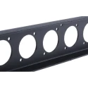 S2CEB Black Steel Rack Panel , 1U, 483 mm Length, 44.5 mm Width, Epoxy Coated