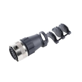 ITT Cannon 192 Straight Circular Connector Backshell Strain Relief, Nylon, 23 Contacts, QM Range, Female, Black 192991-0516