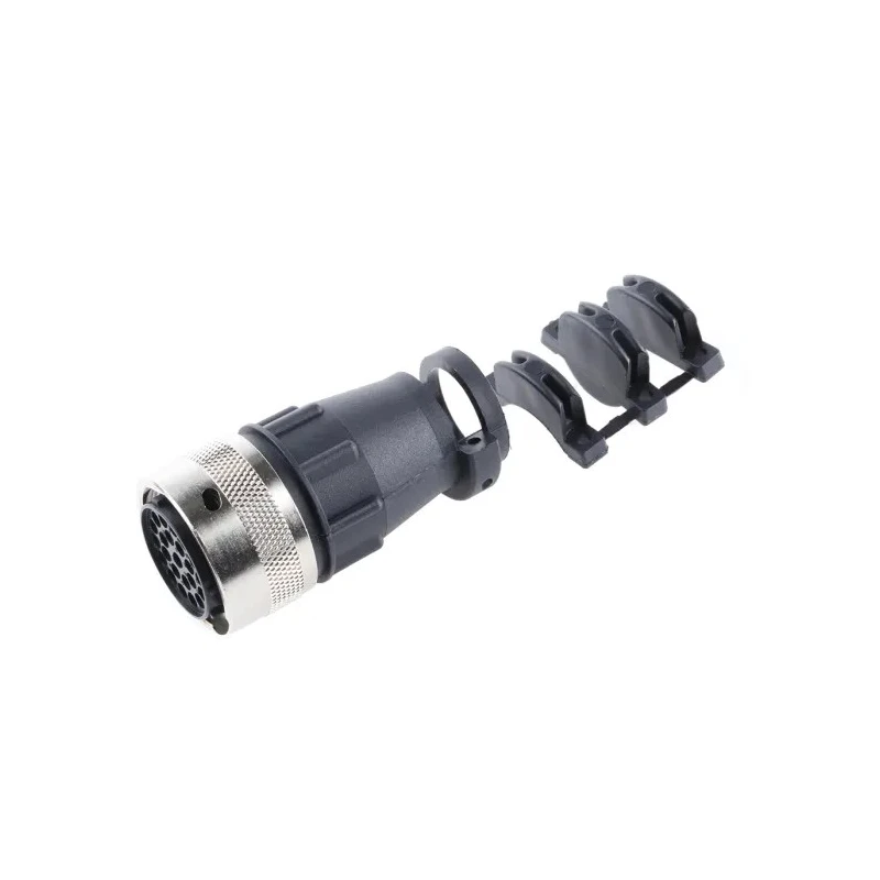 ITT Cannon 192 Straight Circular Connector Backshell Strain Relief, Nylon, 23 Contacts, QM Range, Female, Black 192991-0516