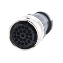 ITT Cannon 192 Straight Circular Connector Backshell Strain Relief, Nylon, 23 Contacts, QM Range, Female, Black 192991-0516