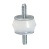 Taica M6 Anti-Vibration Mount Male to Male Bobbin, Silicone, 22 kg Compression, 6 mm Bore, 30 mm OD, 58 mm Height MN-5