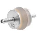 Taica Anti-Vibration Mount Male to Male Bobbin, Silicone, M6 Thread, 14 kg Compression, 6 mm Bore, 30 mm OD, 58 mm MN-3