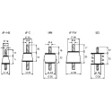 Taica Anti-Vibration Mount Male to Male Bobbin, Silicone, M6 Thread, 14 kg Compression, 6 mm Bore, 30 mm OD, 58 mm MN-3