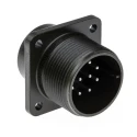 Amphenol Industrial MIL Spec Circular Connector Copper Alloy Straight Box Mount Female, Male, 10 Contacts, Black MS3102A