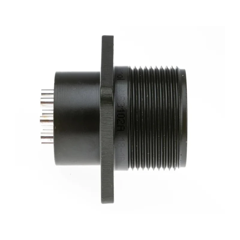 Amphenol Industrial MIL Spec Circular Connector Copper Alloy Straight Box Mount Female, Male, 10 Contacts, Black MS3102A