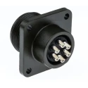 Amphenol Industrial MIL Spec Circular Connector, Copper Alloy Box Mount, 6 Female Contacts, IP67 MS3102A