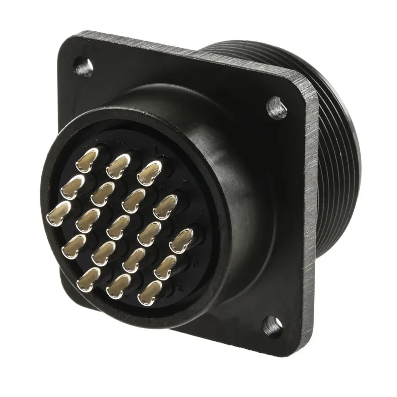 Amphenol Industrial MIL Spec Circular Connector, Female, Box Mount, Copper Alloy, 19 Way, Straight MS3102A