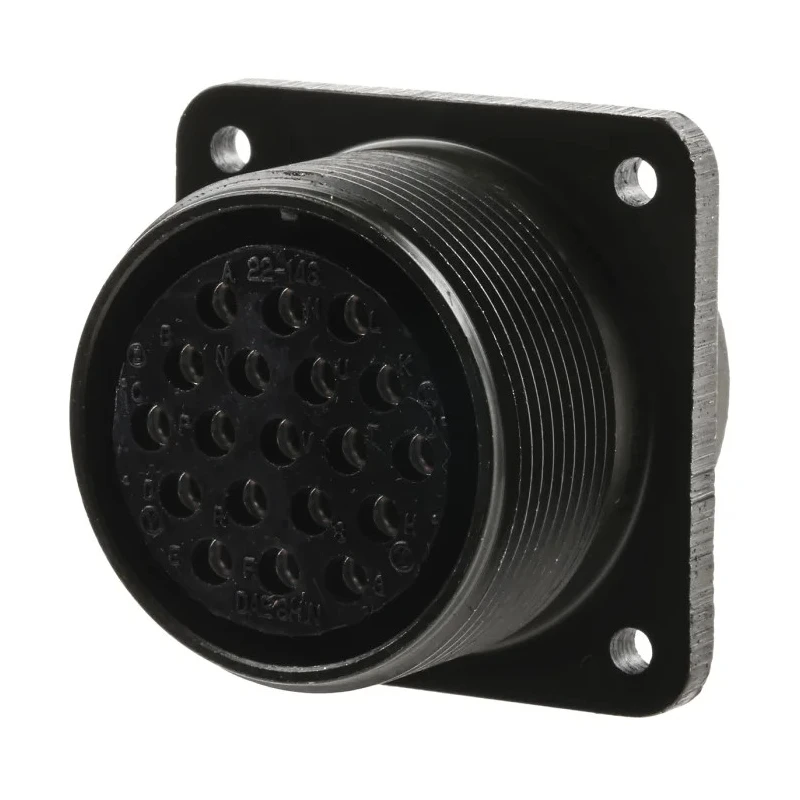 Amphenol Industrial MIL Spec Circular Connector, Female, Box Mount, Copper Alloy, 19 Way, Straight MS3102A