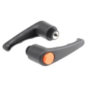 RS PRO Stainless Steel Clamping Lever, M8 x 12 mm, Thermoplastic Handle, Black 478-210