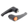 RS PRO Stainless Steel Clamping Lever, M8 x 12 mm, Thermoplastic Handle, Black 478-210