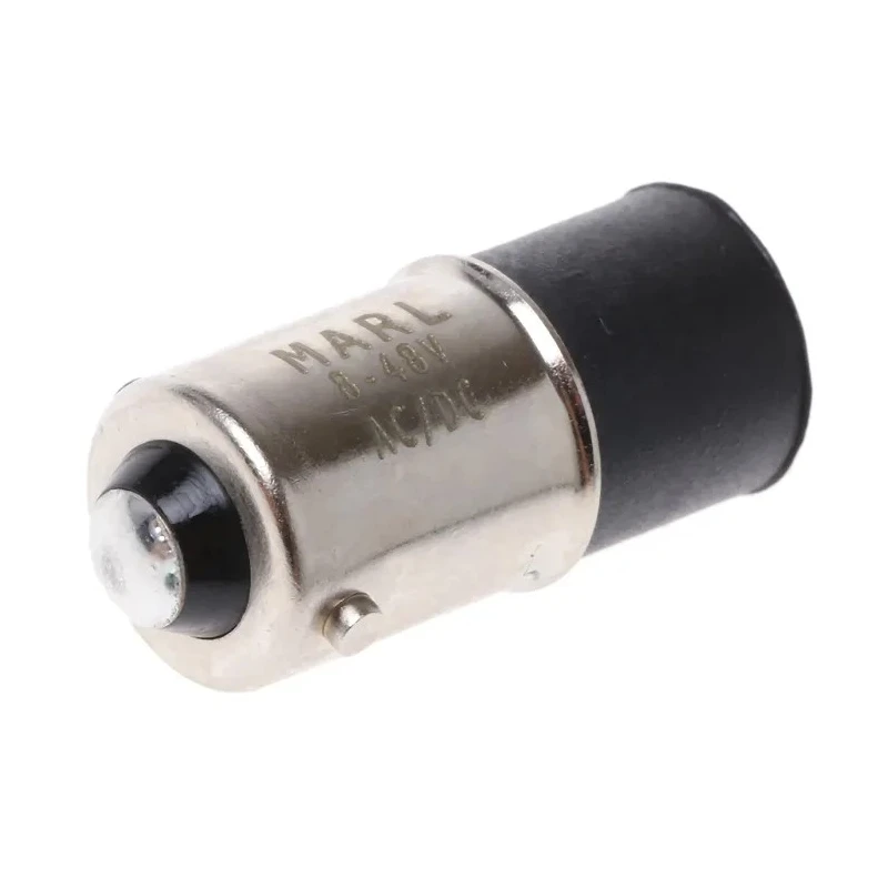 Marl White Indicator Lamp, Single Chip, 48V AC/DC, BA9 Base, 4.9mm Diameter, 9200mcd 255-993-64-38