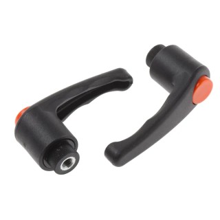 RS PRO Steel Clamping Lever, M6 Thread, 12 mm Length, Thermoplastic Handle, Female, 65 mm Overall Length 478-248