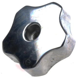 Elesa Silver Aluminium Multiple Lobes Clamping Knob 40 mm Diameter, Threaded Through Hole, 19 mm Thread Length 478-422
