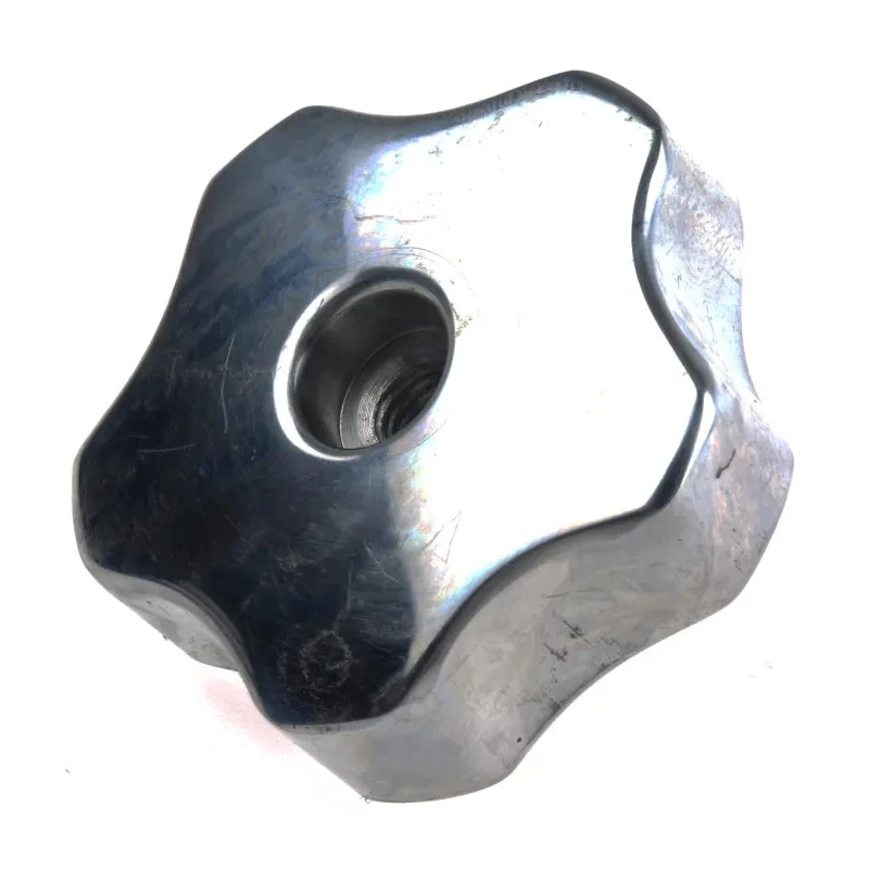 Elesa Silver Aluminium Multiple Lobes Clamping Knob 40 mm Diameter, Threaded Through Hole, 19 mm Thread Length 478-422