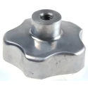 Elesa Silver Aluminium Multiple Lobes Clamping Knob 40 mm Diameter, Threaded Through Hole, 19 mm Thread Length 478-422
