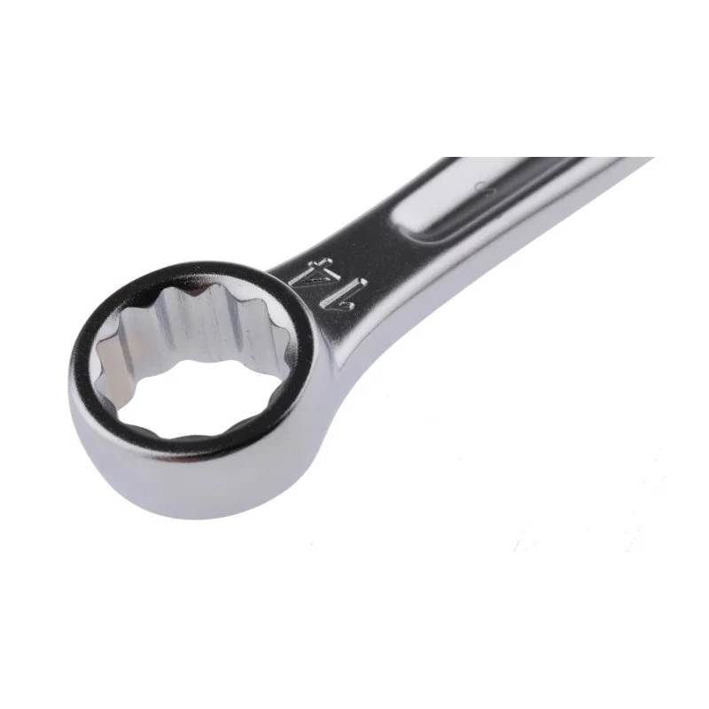 Facom Combination Spanner 4 to 41 mm, Satin Chrome Finish, 180 mm Length, 12-Point, 15° Offset, Metric 440.14