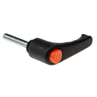 RS PRO Clamping Lever M6 x 30mm, Male Thread, Thermoplastic Handle, Steel Shaft, Black, Model 478-595