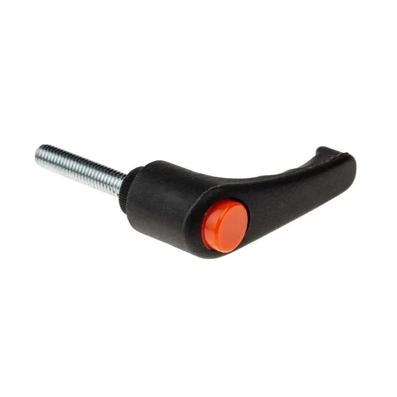 RS PRO Clamping Lever M6 x 30mm, Male Thread, Thermoplastic Handle, Steel Shaft, Black, Model 478-595