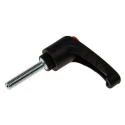 RS PRO Clamping Lever M6 x 30mm, Male Thread, Thermoplastic Handle, Steel Shaft, Black, Model 478-595