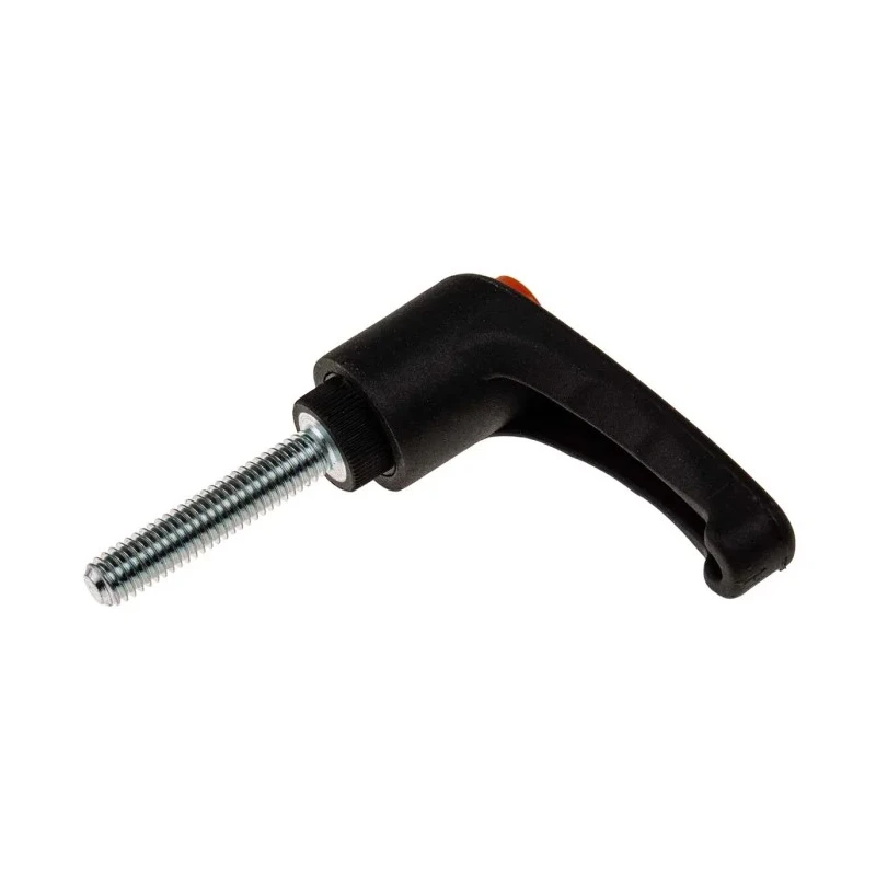 RS PRO Clamping Lever M6 x 30mm, Male Thread, Thermoplastic Handle, Steel Shaft, Black, Model 478-595