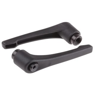 RS PRO Steel Clamping Lever, Fibreglass Reinforced Nylon Handle, Female M12 Thread, 12mm Insert, 83mm Length 478-765