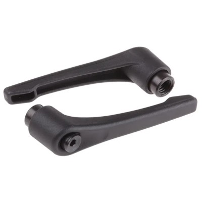 RS PRO Steel Clamping Lever, Fibreglass Reinforced Nylon Handle, Female M12 Thread, 12mm Insert, 83mm Length 478-765