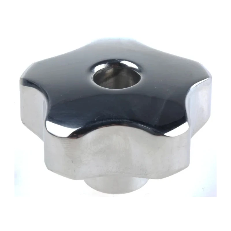 RS PRO Silver Aluminium Multiple Lobes Clamping Knob M10 Threaded Through Hole 50 mm 478-387