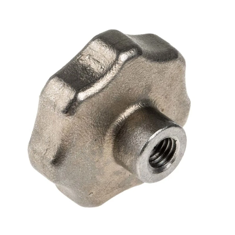 RS PRO Silver 304 Stainless Steel Multiple Lobes Clamping Knob, M6 Threaded Through Hole 478-939