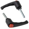 RS PRO Stainless Steel Clamping Lever M8 x 40 mm, Thermoplastic Handle, Steel Shaft, 478-945
