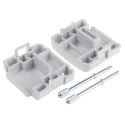 RS PRO Polyethylene Terephthalate D-Sub Backshell, 15 Way, Straight, Grey, 480-175