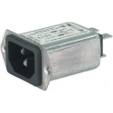 Schurter Panel Mount IEC Connector Male with Line Filter, Quick Connect, 250V AC, 4A, C14, 5120.1003.0