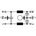Schurter Panel Mount IEC Connector Male with Line Filter, Quick Connect, 250V AC, 4A, C14, 5120.1003.0