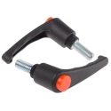 RS PRO Stainless Steel Clamping Lever M12 x 30 mm, Male Thread, Thermoplastic Handle, Steel Shaft, 478-933