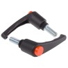 RS PRO Stainless Steel Clamping Lever M12 x 30 mm, Male Thread, Thermoplastic Handle, Steel Shaft, 478-933