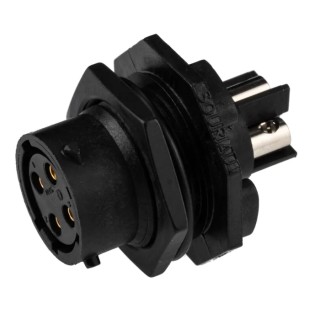 Souriau Sunbank by Eaton Circular Connector, 4 Contacts, Panel Mount, Plug, Female, IP68/IP69K, Screw UTS7124SSCR
