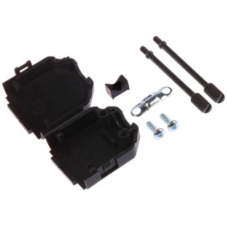 MH Connectors MHDPPK-SLIM Series Polyamide Straight D-Sub Backshell, 15 Way, Blue, Strain Relief MHDPPK15-B-K
