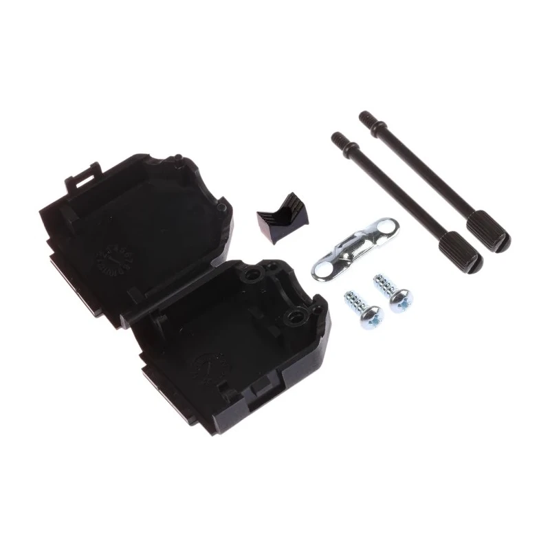 MH Connectors MHDPPK-SLIM Series Polyamide Straight D-Sub Backshell, 15 Way, Blue, Strain Relief MHDPPK15-B-K