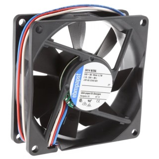 ebm-papst Axial Fan , 24V DC, 33 m³/h Air Flow, 700 mW, 80x80x25 mm, IP20, Sleeve Bearing