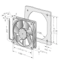 ebm-papst Axial Fan , 24V DC, 33 m³/h Air Flow, 700 mW, 80x80x25 mm, IP20, Sleeve Bearing