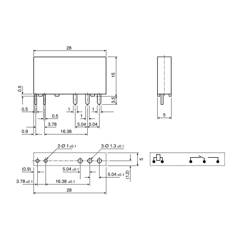 RS PRO PCB Power Relay, 12V DC Coil, 6A Switching Current, SPDT, Silver Alloy Contacts 0476634P
