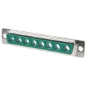 FCT from Molex 8 Way Straight Panel Mount D-Sub Connector Male FM8W8P-K120 / 1727040037, 5A, 1000V, Steel Shell