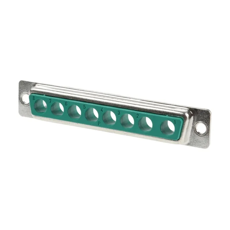 FCT from Molex 8 Way Straight Panel Mount D-Sub Connector Male FM8W8P-K120 / 1727040037, 5A, 1000V, Steel Shell