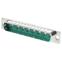 FCT from Molex 8 Way Straight Panel Mount D-Sub Connector Male FM8W8P-K120 / 1727040037, 5A, 1000V, Steel Shell