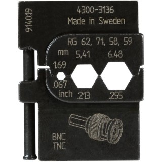 RS PRO Crimp Die for Coaxial Type Crimp Tool, Compatible with RJ45 and Coaxial Connectors 485-919
