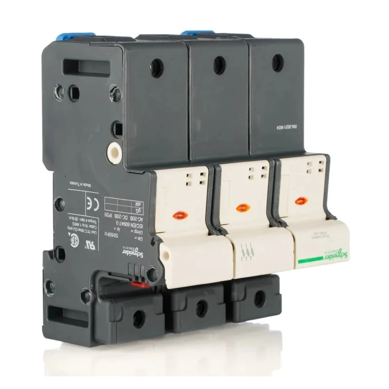 Schneider Electric Rail Mount Fuse Holder 3-Pole 125A 690V AC with Indicator TeSys DF DF223VC