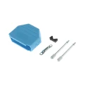 MH Connectors MHDPPK-SLIM Series Polyamide Straight D-Sub Backshell, 25 Way, Blue, Strain Relief MHDPPK25-B-K