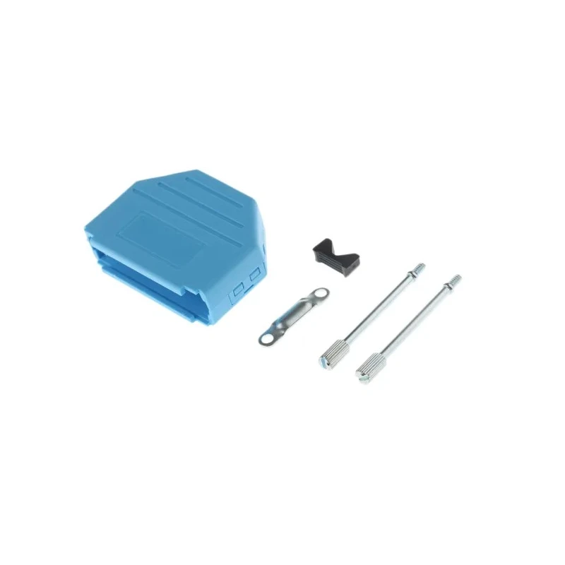 MH Connectors MHDPPK-SLIM Series Polyamide Straight D-Sub Backshell, 25 Way, Blue, Strain Relief MHDPPK25-B-K