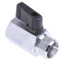 RS PRO Chrome Plated Brass Hydraulic Ball Valve, 1/2 Inch, 2 Ports, Threaded, 30 Bar, S35 Series 486-356