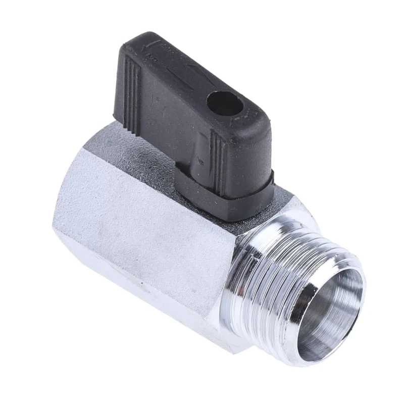 RS PRO Chrome Plated Brass Hydraulic Ball Valve, 1/2 Inch, 2 Ports, Threaded, 30 Bar, S35 Series 486-356
